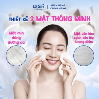 Bông tẩy trang Miju mềm mại, siêu dai, không xơ bông, Không Bung viền, Siêu Tiết Kiệm