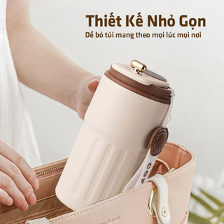 Ly giữ nhiệt cà phê Photres cốc giữ nhiệt hiển thị nhiệt độ inox 316 cốc cà phê văn phòng