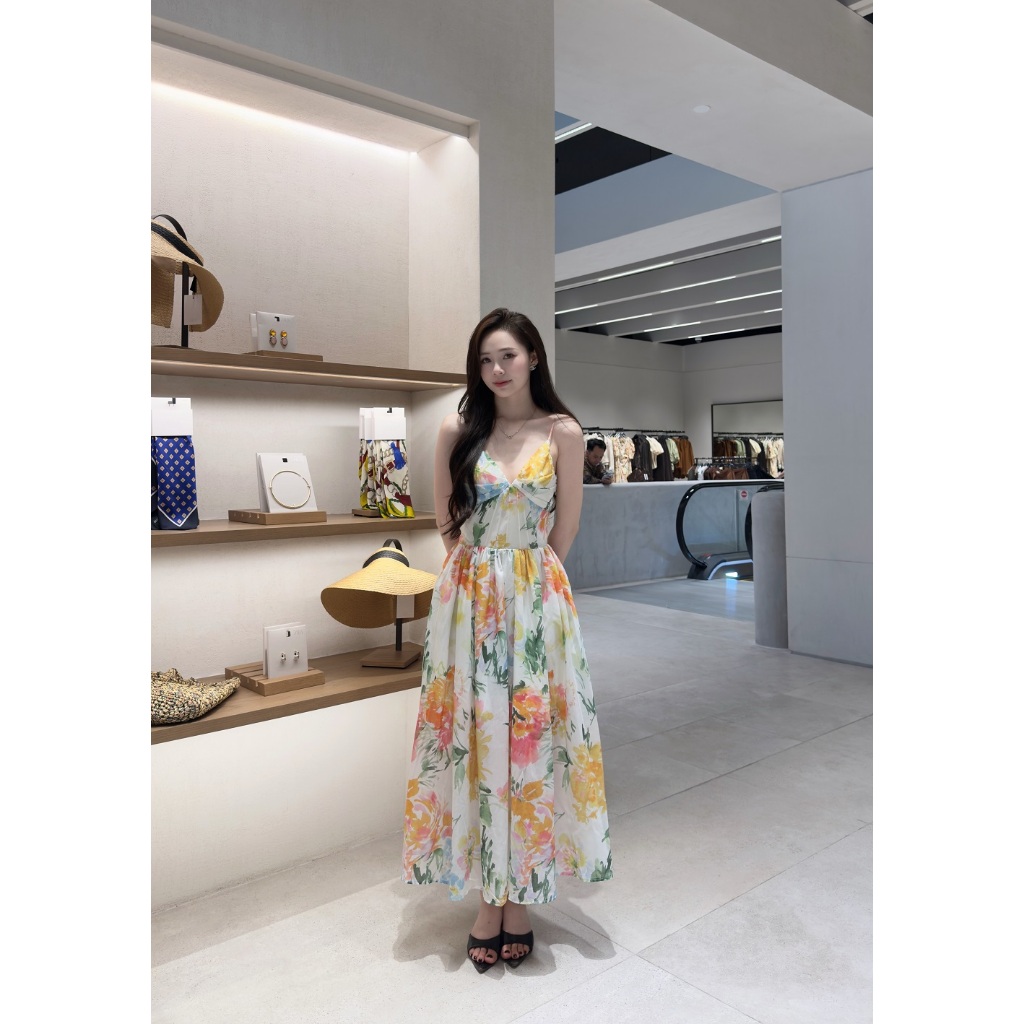 ĐẦM MAXI 2 DÂY HỌA TIẾT HOA DÁNG DÀI ĐI BIỂN QUYẾN RŨ | VÁY NỮ HOT TREND 2026 BY CHAMIE STORE VA7037