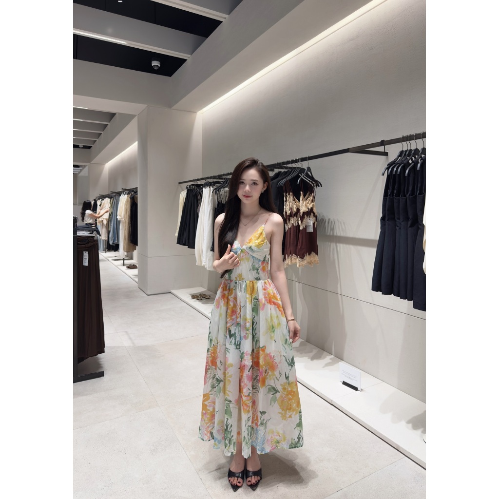 ĐẦM MAXI 2 DÂY HỌA TIẾT HOA DÁNG DÀI ĐI BIỂN QUYẾN RŨ | VÁY NỮ HOT TREND 2026 BY CHAMIE STORE VA7037