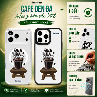 Ốp Lưng Cho iPhone 12 13 14 15 16 17 Trong Suốt In Hình Cafe Đen Đá Chống Sốc Và Ố Vàng