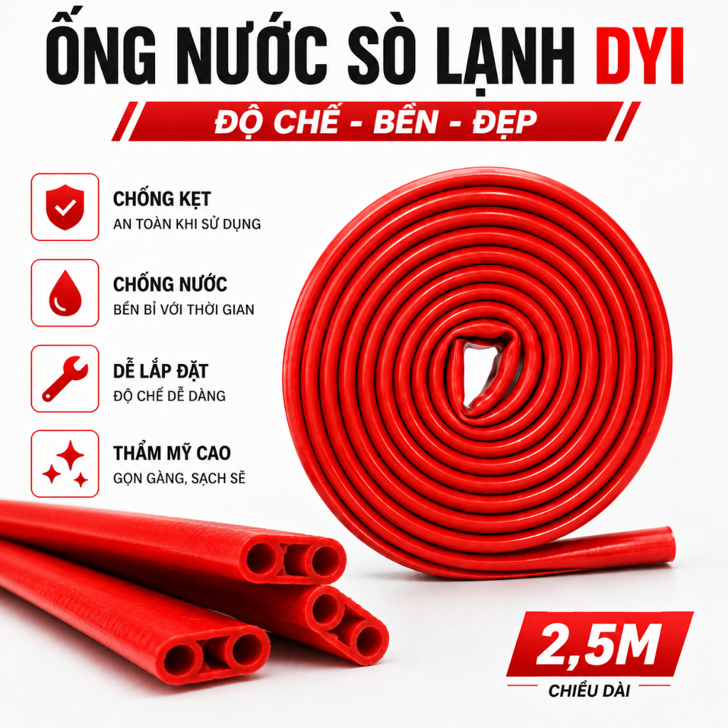 2,5M Ống Nước Silicol Mini Dùng Để Chế Sò Lạnh Nước Cho Điện Thoại Máy Tính Bảng DIY, Ống Silicol Giấu Dây MINI Nhỏ Gọn