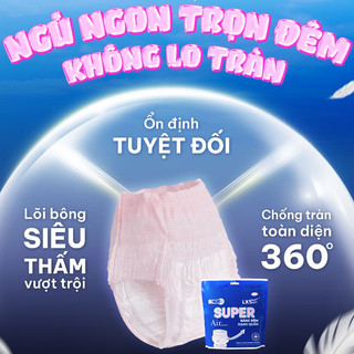 [ TẶNG 12 BVS] Băng Vệ Sinh Quần LXSoft Super Air cao cấp, Bạc Hà mát lạnh, Mặt bông mềm, siêu thấm hút - 3 miếng/gói