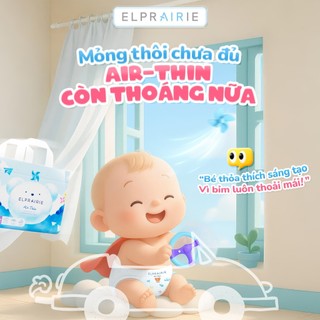 [ĐƯỢC CHỌN QUÀ] Combo 10 Bịch Tã/Bỉm Quần ELPRAIRIE AIR THIN Hàn Quốc, Siêu Thấm Hút, Mỏng Mát Khô Thoáng