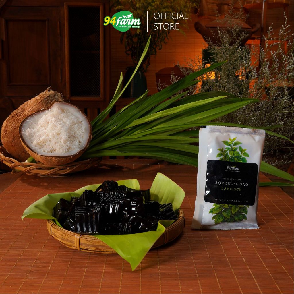 [Túi 50g] Bột sương sáo đen thảo mộc Lạng Sơn 94farm