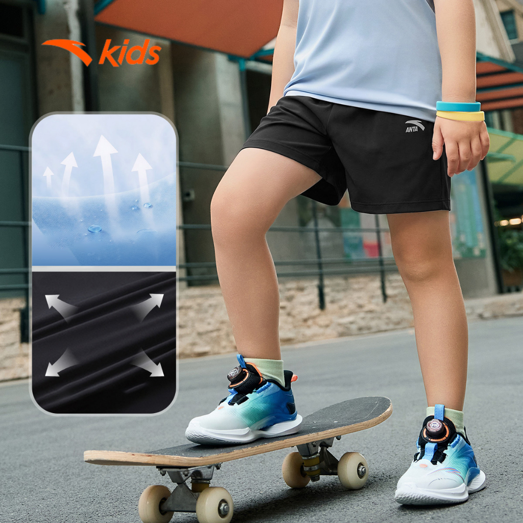 Anta Kids Quấn Short Bé Trai Thể Thao, Toáng Mát, Thoải Mái Vận Động  A526B7301