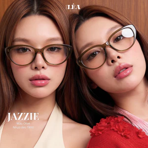 Kính mắt chuyên lắp cận JAZZIE - LÉAGLASSES mắt mèo nhựa dẻo TR90 cao cấp
