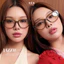 Kính mắt chuyên lắp cận JAZZIE - LÉAGLASSES mắt mèo nhựa dẻo TR90 cao cấp