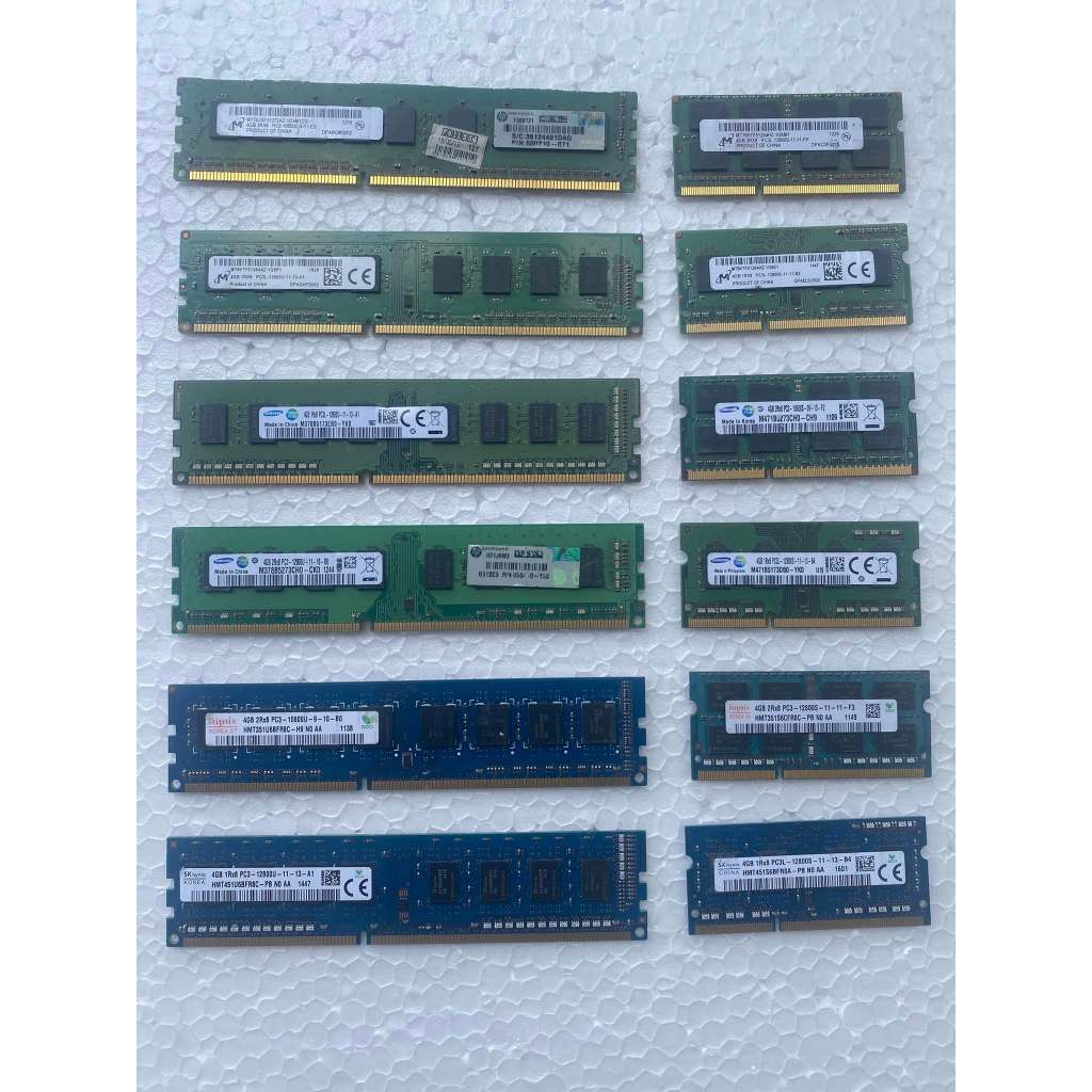 RAM SAMSUNG HYNIX/SKHYNIX MICRON THÁO MÁY DDR3 2G/4G/8G PC/LAPTOP