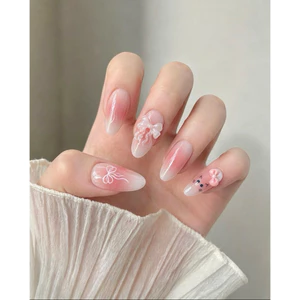 Nailbox [ Mã N51 ] Omber Tone Hồng Tiểu Thư - Thiết Kế Thủ Công Sang Trọng Cho Móng Tay