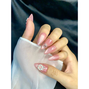 Nailbox [ Mã H58 ] Nail Hồng Mắt Mèo Tiểu Thư - Thiết Kế Đơn Giản Sang Trọng