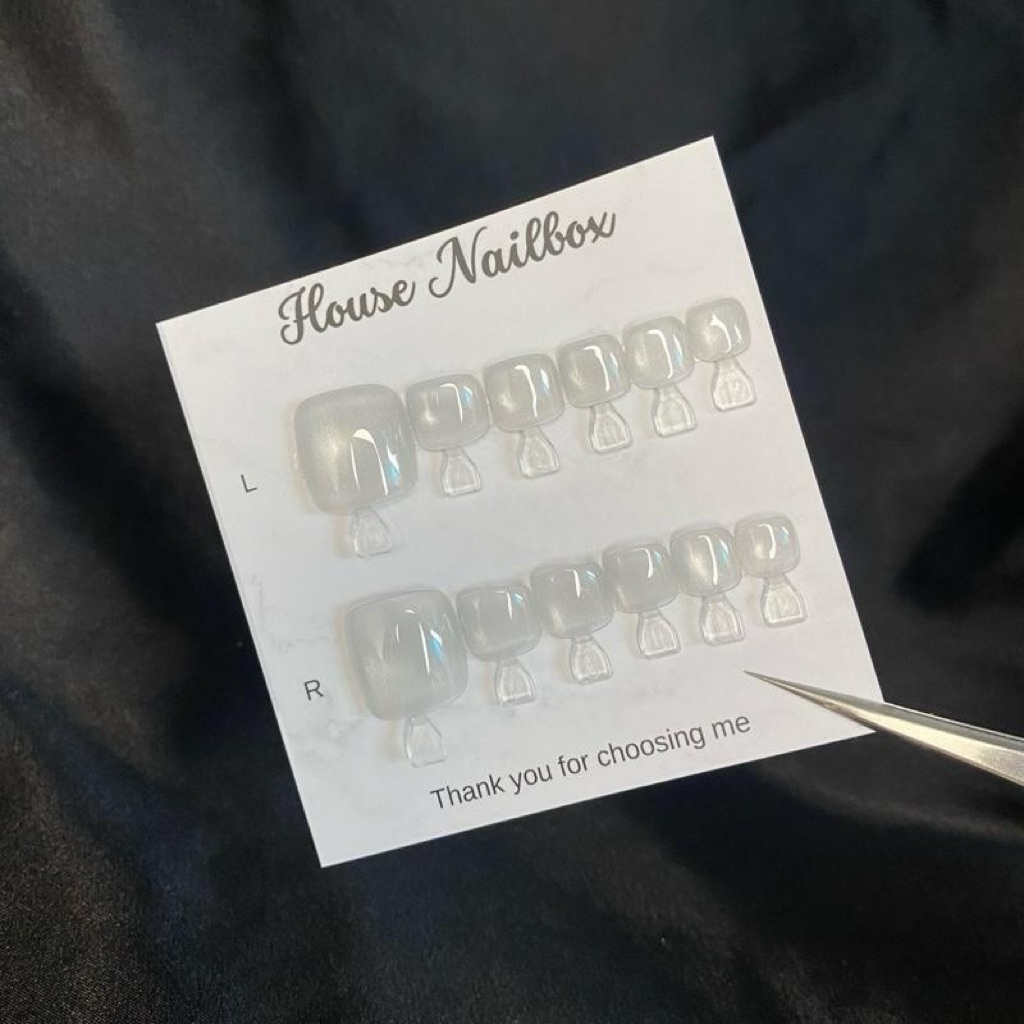 Nailbox [ Mã C07 ] Nail Chân Xám Mắt Mèo - Thiết Kế Độc Đáo Cho Bạn
