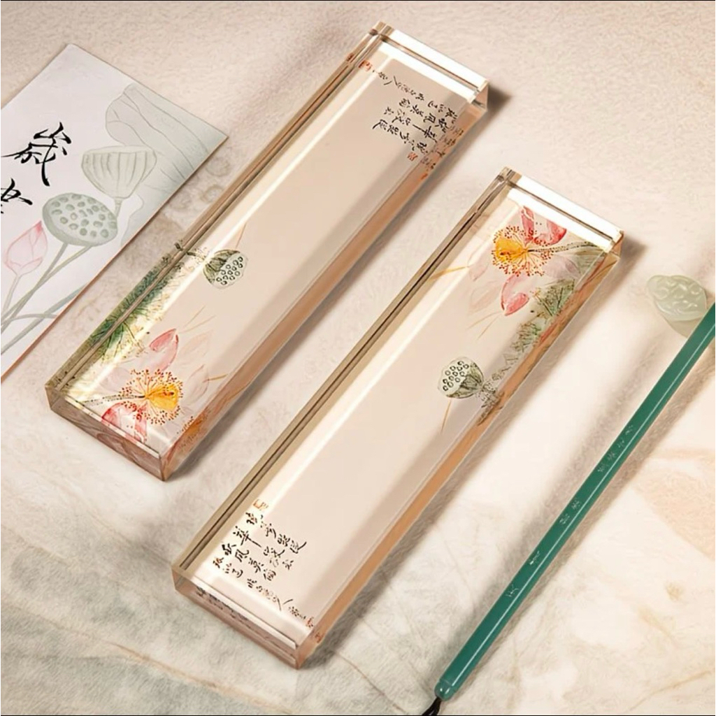 Chặn giấy pha lê họa tiết cổ phong cho người viết thư pháp