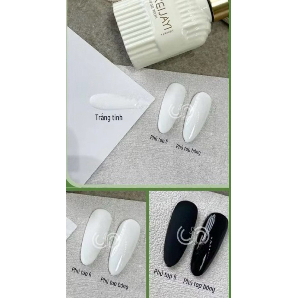Sơn gel đen - trắng nhà xeijayi sẵn ship ạ