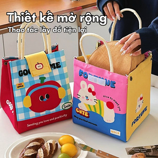 Túi Đựng Hộp Cơm Giữ Nhiệt Cao Cấp, Túi Đựng Cơm Văn Phòng Có Quai Cầm Chống Nước Tiện Lợi Đi Học Đi Làm Hằng Ngày