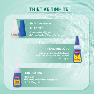 Keo Đa Năng 401 Hàn Quốc Siêu Chắc Dán Móng Úp Charm Đá Phụ Kiện Khô Nhanh Loại 20G