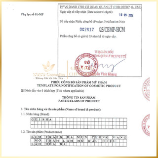 Kem Dưỡng trắng, Ngừa nám, Giảm thâm mụn, Ngừa lão hóa da Vip Geisha