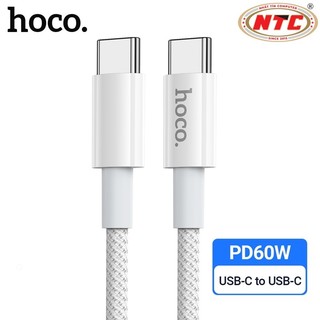 Cáp sạc nhanh Hoco X56 TypeC to TypeC 60W, dài 1M (Trắng) - Phụ Kiện Nhất Tín