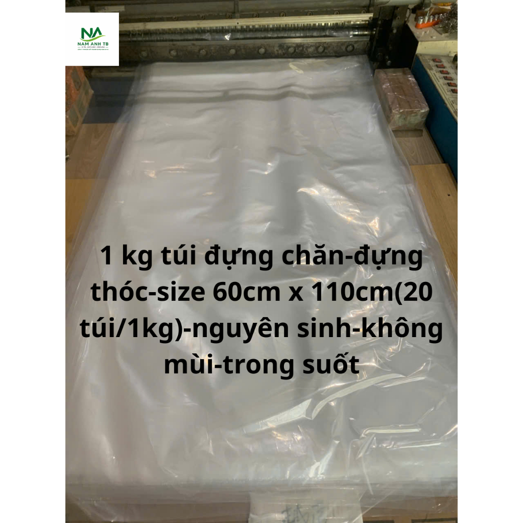 3 Túi Đựng Chăn-Bọc Gấu- 60cm x 1100 cm -Trắng Bóng