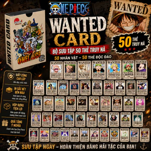 Hộp 50 Thẻ Bài Truy Nã One Piece Kích Thước 6x9cm - Đảo Hải Tặc -Wanted Card - Hàng Độc Quyền AnimeX