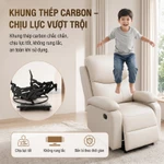 Ghế Sofa Bọc Da PU Cao Cấp Ghế Sofa Đơn Văn Phòng Bọc Da Cao Cấp, Giường Sofa Gấp Gọn Thông Minh Thư — ảnh 5