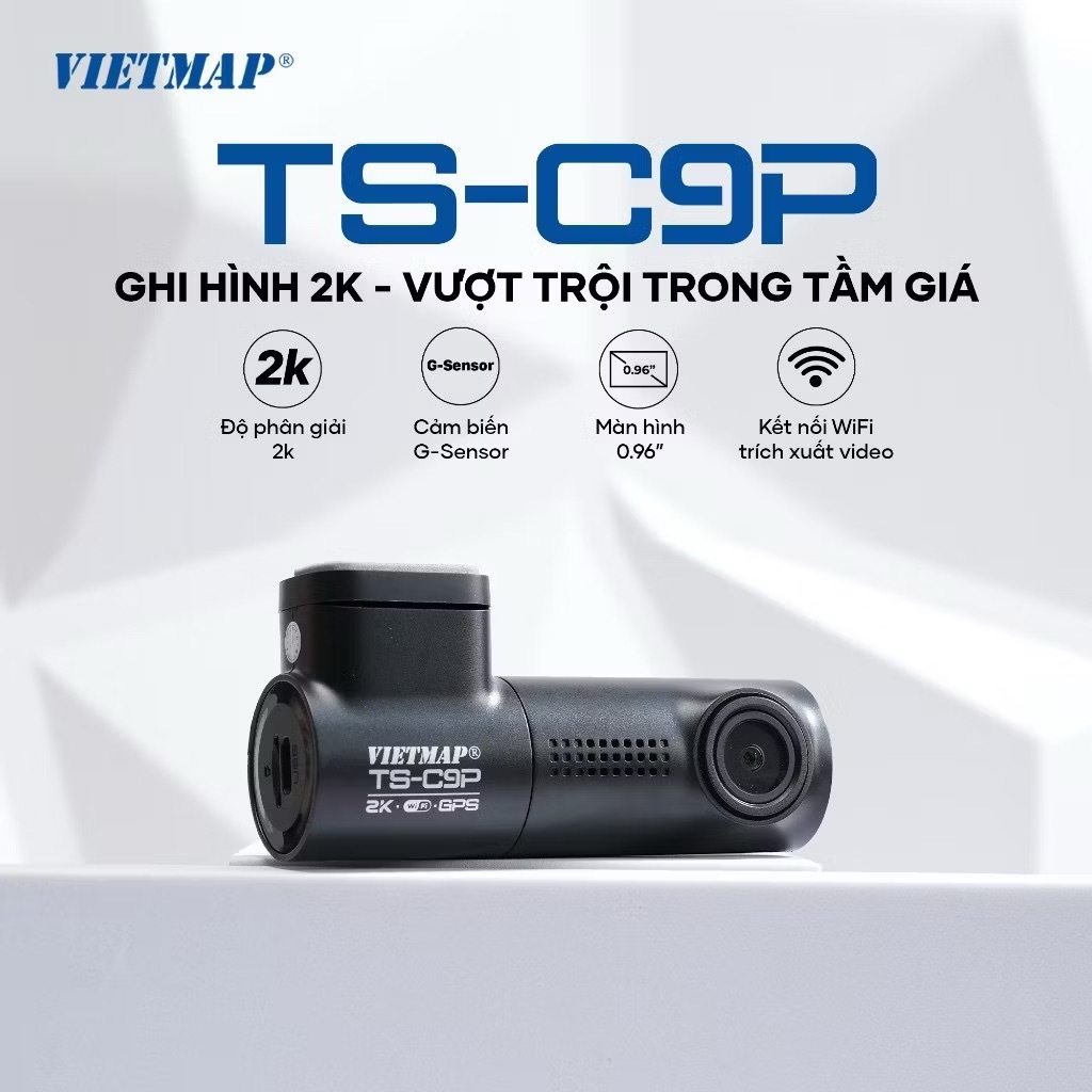 [HCM] Camera Hành Trình VIETMAP TS-C9P, Độ Phân Giải 2K Tích Hợp GPS