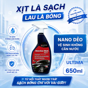Chai xịt vệ sinh kính, xe ô tô Ultima công nghệ nano dẻo số 1 tại Mỹ, rửa xe không cần nước