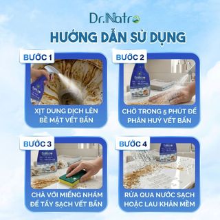 Siêu Tẩy Đa Năng Dr.Natro Làm Sạch Mọi Bề Mặt, Khử Khuẩn 500ml Tẩy Dầu Mỡ, An Toàn Da Tay.