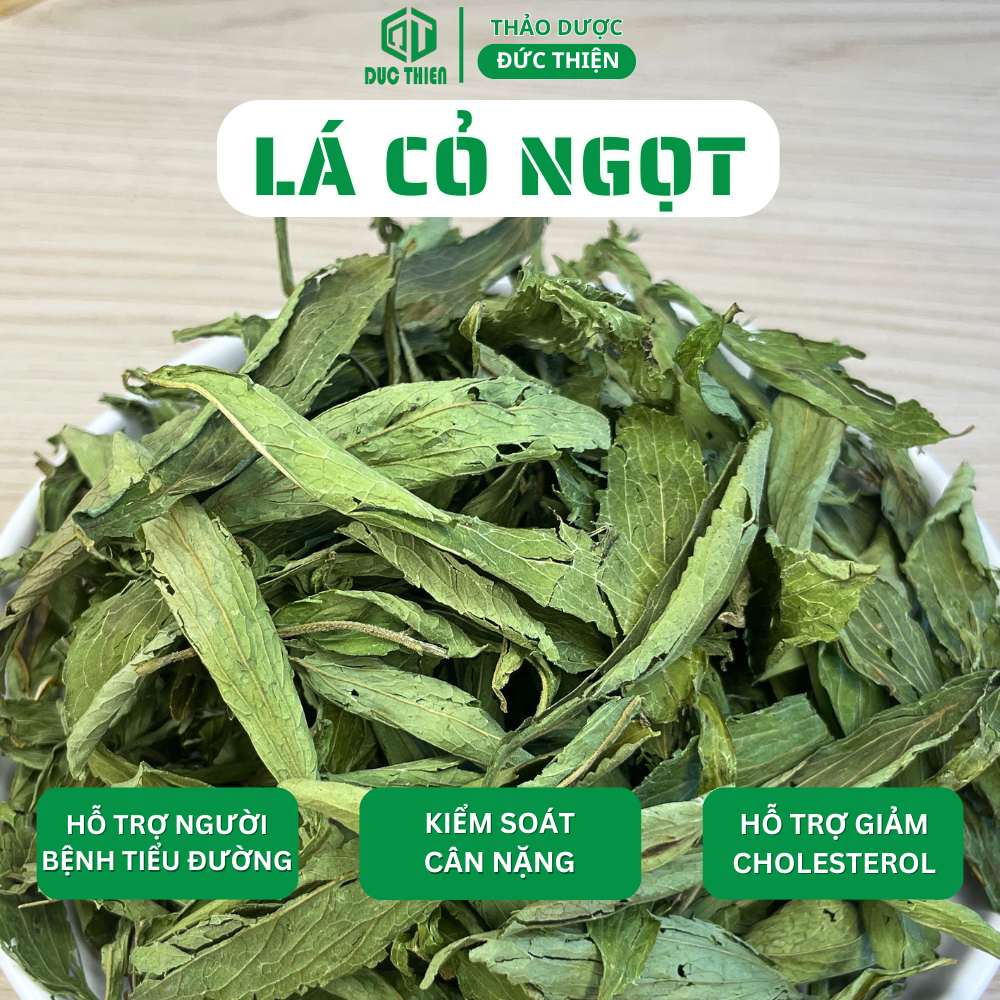 Cây Cỏ Ngọt Loại 1 Đức Thiện (Khô, Sạch, Thơm) – Hỗ Trợ Tiểu Đường, Giảm Đường, Giải Nhiệt, Lợi Tiểu