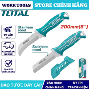 Dao tuốt dây cáp TOTAL, lưỡi sắc chính xác, dùng cho điện công nghiệp – công trình – sửa chữa DN2