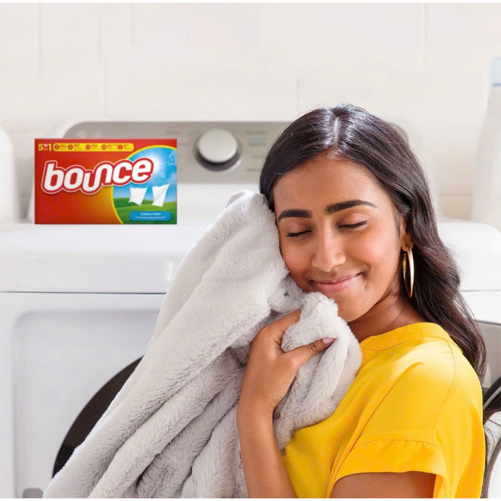 Giấy thơm quần áo Bounce và Kirkland hương tự nhiên, kiểm soát tĩnh điện, chống nhăn, dùng máy sấy và tủ quần áo 80Miếng