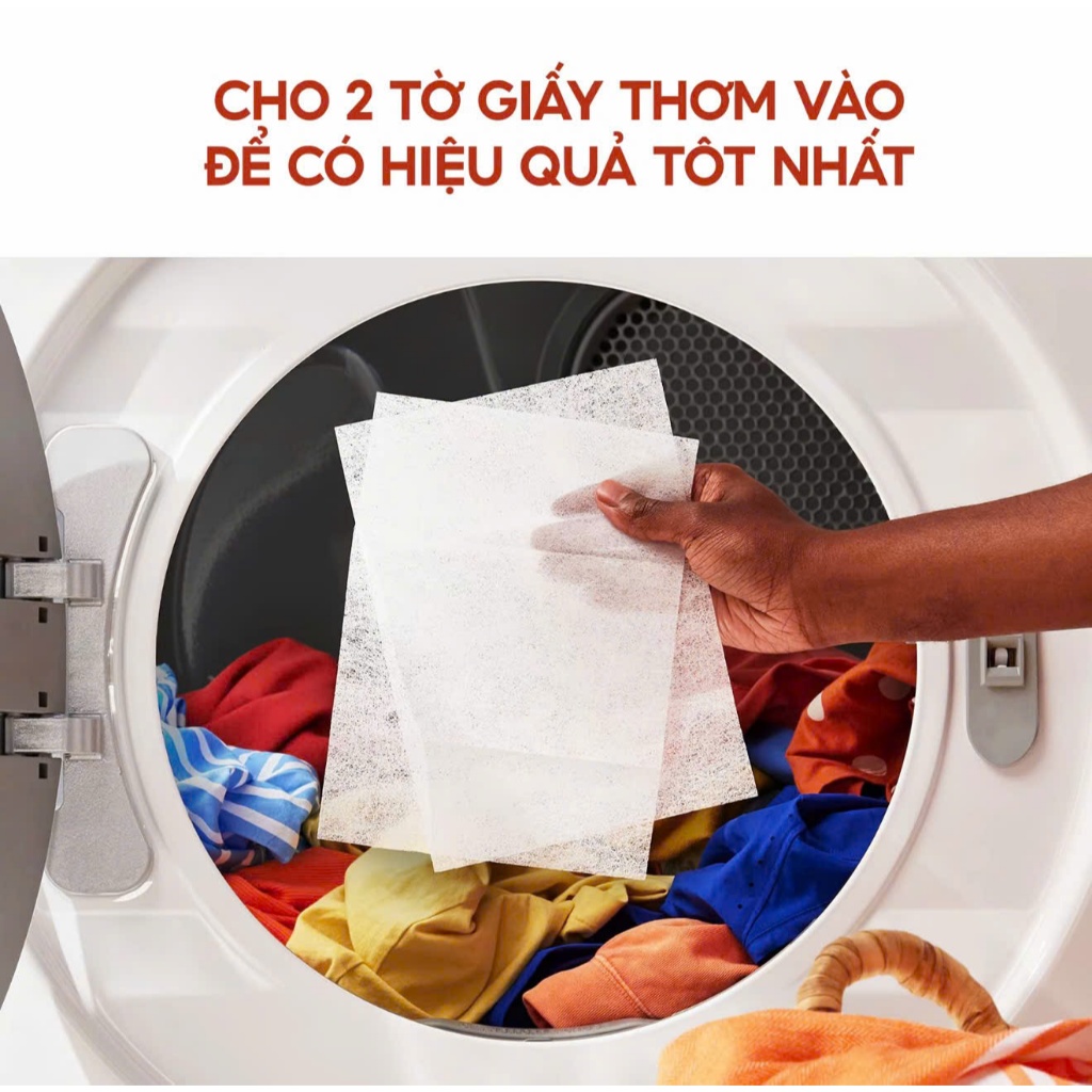Giấy thơm quần áo Bounce và Kirkland hương tự nhiên, kiểm soát tĩnh điện, chống nhăn, dùng máy sấy và tủ quần áo 80Miếng