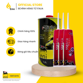 (Nhập khẩu) Combo Eni Scooter 10W40 1.2L + 3 Nhớt Láp 80W90 120ML
