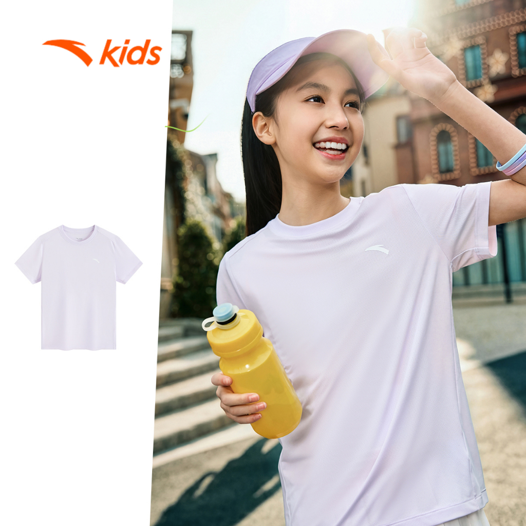 Anta Kids Áo Thun Thể Thao Trẻ Em Thoáng Mát Khô Nhanh A726B5101