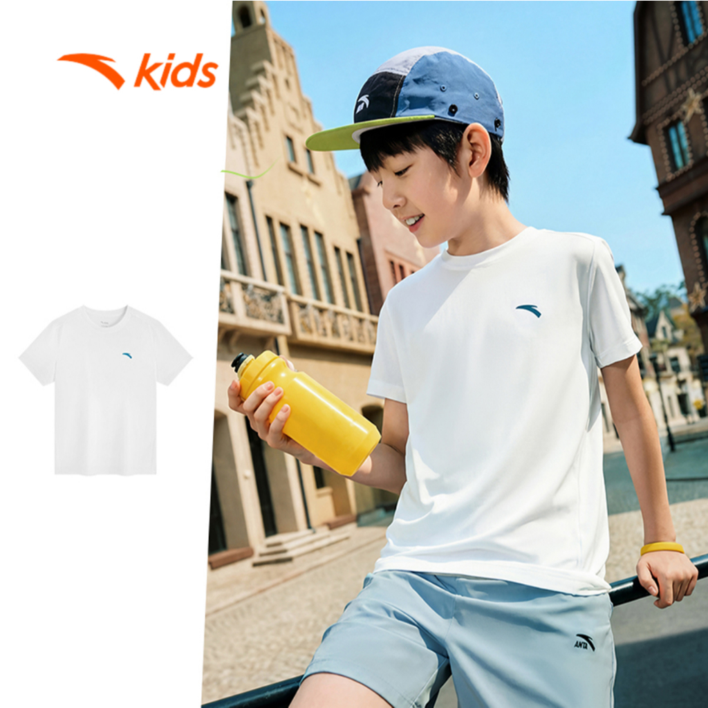 Anta Kids Áo Thun Thể Thao Trẻ Em Thoáng Mát Khô Nhanh A726B5101