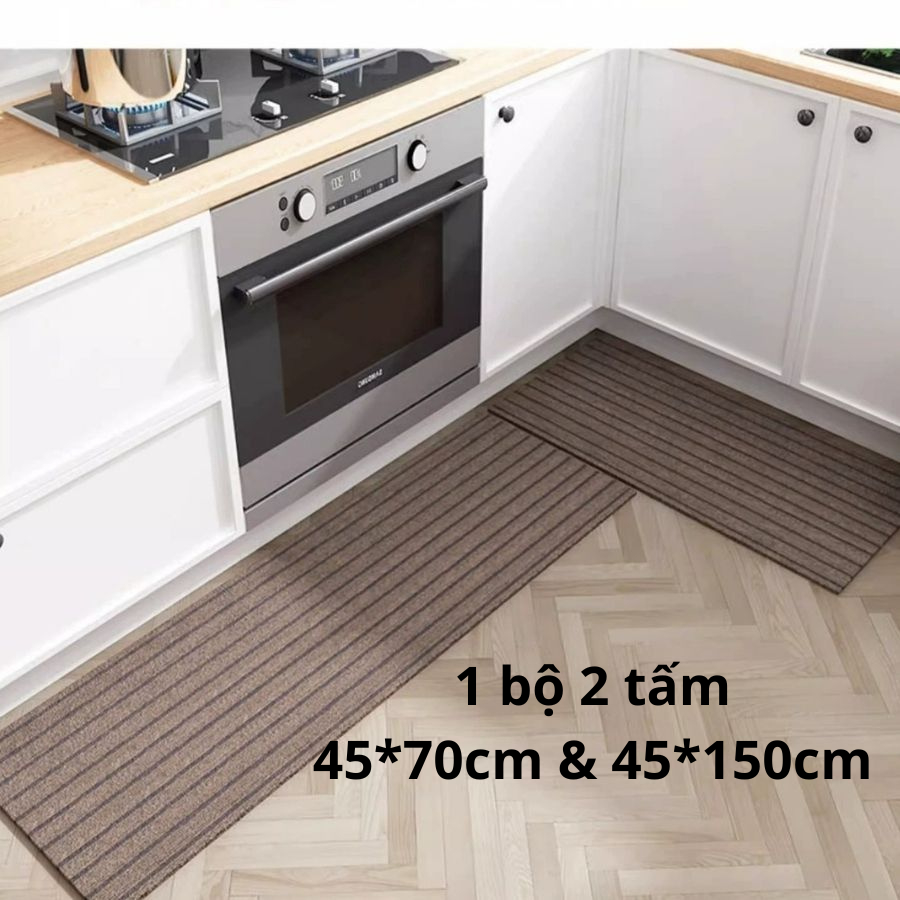 [Dài 2m]Thảm Lau Chân Trải Sàn Nhà Bếp Dạ Sợi Polyester Kích Thước Dài Chống Trượt D1986