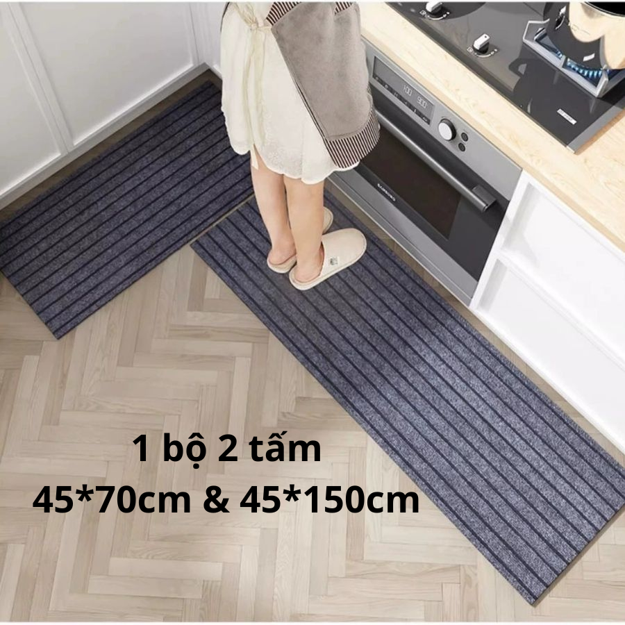 [Dài 2m]Thảm Lau Chân Trải Sàn Nhà Bếp Dạ Sợi Polyester Kích Thước Dài Chống Trượt D1986
