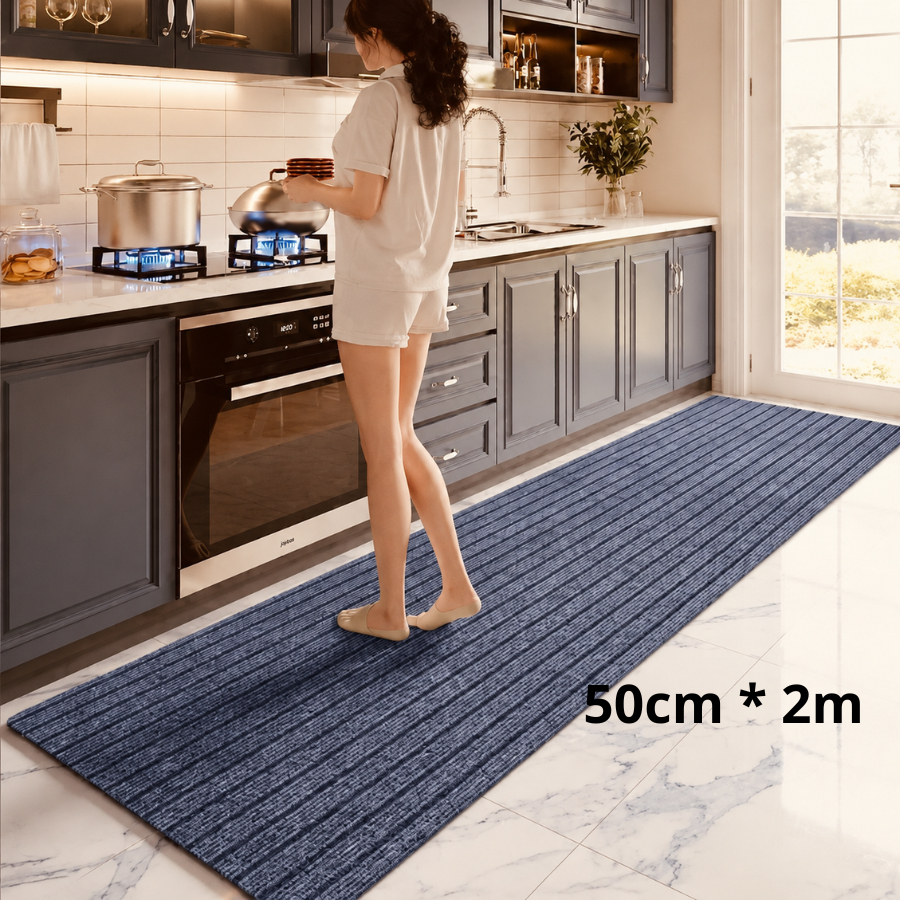 [Dài 2m]Thảm Lau Chân Trải Sàn Nhà Bếp Dạ Sợi Polyester Kích Thước Dài Chống Trượt D1986