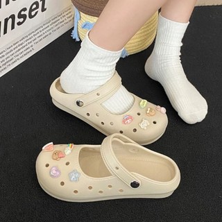 Giày mary-jane kiểu dáng búp bê nữ có quai hậu kèm charm Pizza dễ thương CS-281 Mita