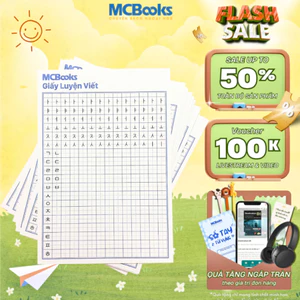 Giấy Luyện Viết Tiếng Trung, Tiếng Hàn, Tiếng Nhật 2 Mặt Mcbooks