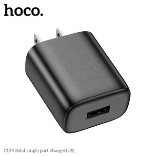 Cốc sạc Hoco C134 cổng USB-A max 12W, chân dẹp US