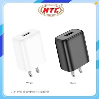 Cốc sạc Hoco C134 cổng USB-A max 12W, chân dẹp US