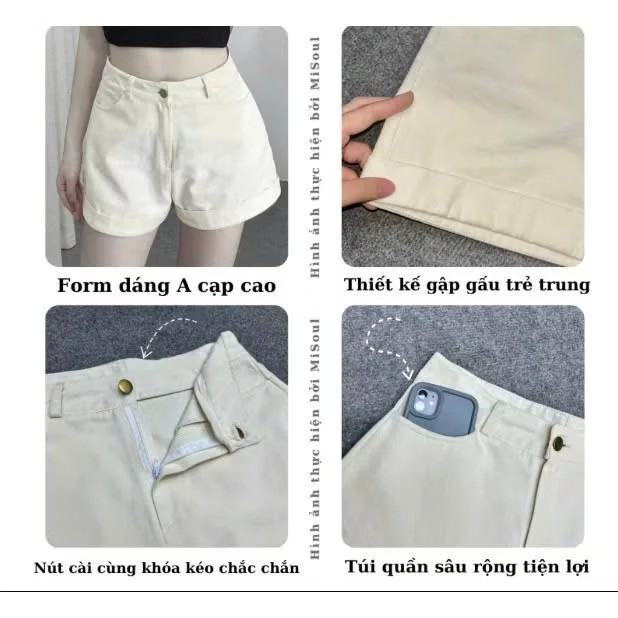 [Peinn] BIGSIZE - QUẦN SHORT KAKI GẬP GẤU VẢI KAKI MỀM DÁNG CHỮ A - hàng loại 1 vải kaki dày mềm