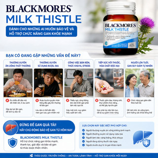 Viên uống hỗ trợ bảo vệ và phục hồi tế bào gan Blackmores Milk Thistle lọ 42 Viên