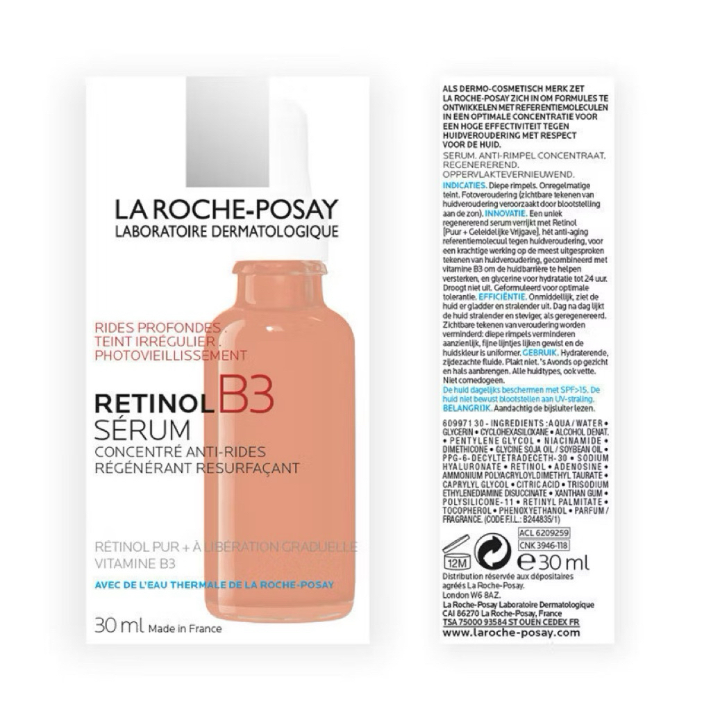 Serum Retinol B3 La Roche-Posay Chính Hãng 30ml – Hỗ Trợ Giảm Nhăn, Mờ Thâm, Tái Tạo Da