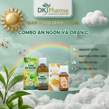 Combo Siro Ăn Ngon và Siro Bổ Sung Vitamin C Cho Bé (Oran-C) Chăm Sóc Bé Từ 3 Đến 5 Tuổi-DK Pharma