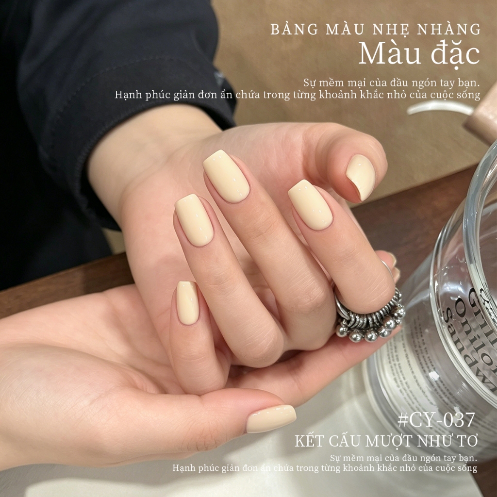 XEIJAYI 40ml - Sơn móng tay dạng gel màu mơ nhạt, độ bóng lâu trôi, thích hợp sử dụng hàng ngày.