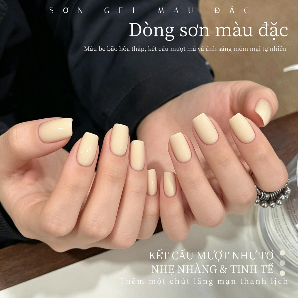 XEIJAYI 40ml - Sơn móng tay dạng gel màu mơ nhạt, độ bóng lâu trôi, thích hợp sử dụng hàng ngày.
