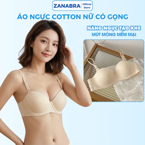 Áo ngực nữ có gọng nâng ngực tạo khe tôn dáng V1 Áo lót nữ chất cotton mềm mại mút mỏng ZANABRA A824