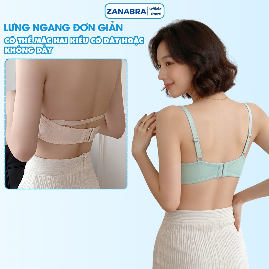 [ Deal Shock ] Áo ngực nữ có gọng nâng ngực tạo khe tôn dáng V1 Áo lót nữ chất cotton mềm mại mút mỏng ZANABRA A824